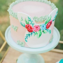 Hand Painted Easter Cake - Photo Credit to @BeccaRillo, Event Planning Credit to @SmashCakeSocal