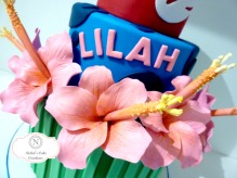 Gum Paste Flowers on Lilo & Stitch Cake