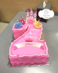 Custom #2 Birthday cake with princess'